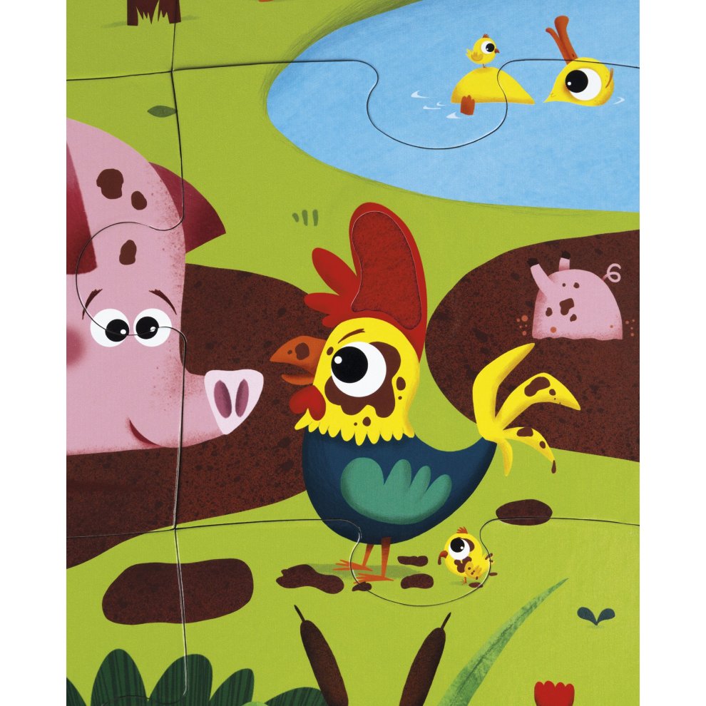 Puzzle Tactile Animaux de la ferme 20 pcs