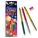 6 Gros crayons Fluo Système solaire