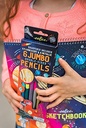 6 Gros crayons Fluo Système solaire