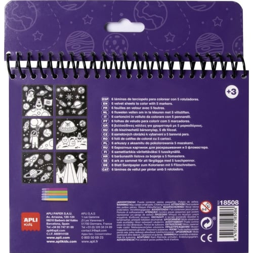 Coloriage Velours ac 6 marqueurs