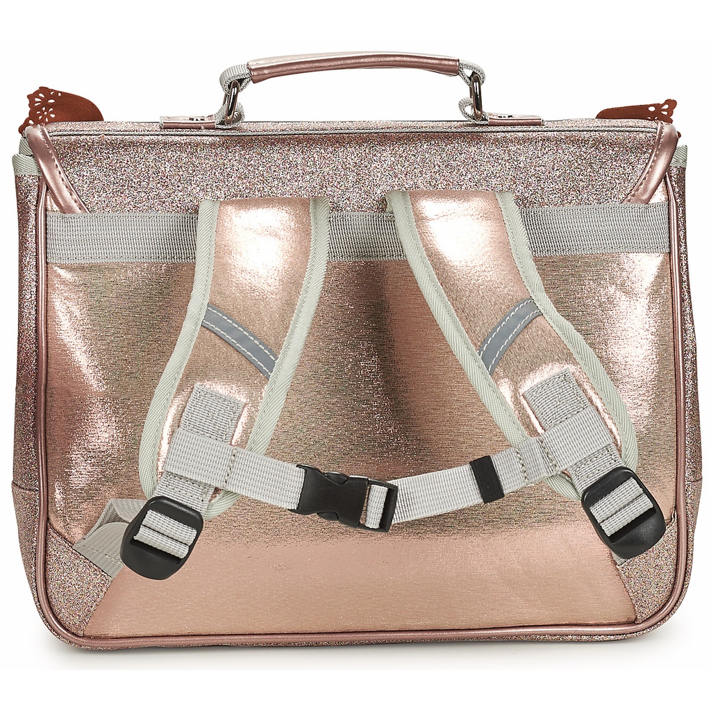 Petit cartable froufrous paillettes cuivre