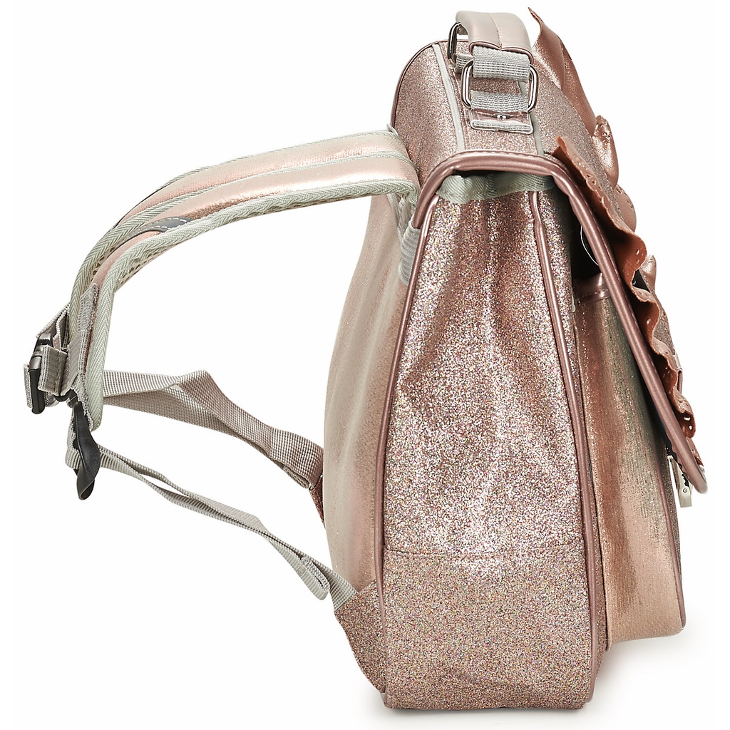 Petit cartable froufrous paillettes cuivre