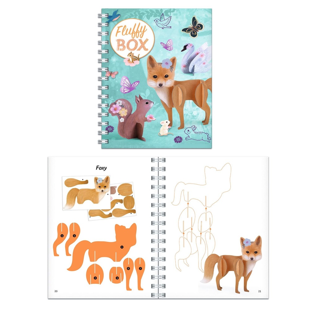 Großes Kreatives Set - Fluffy Box - Waldtiere
