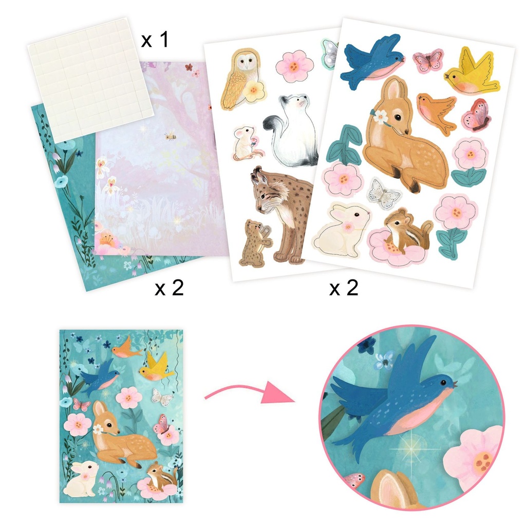 Großes Kreatives Set - Fluffy Box - Waldtiere