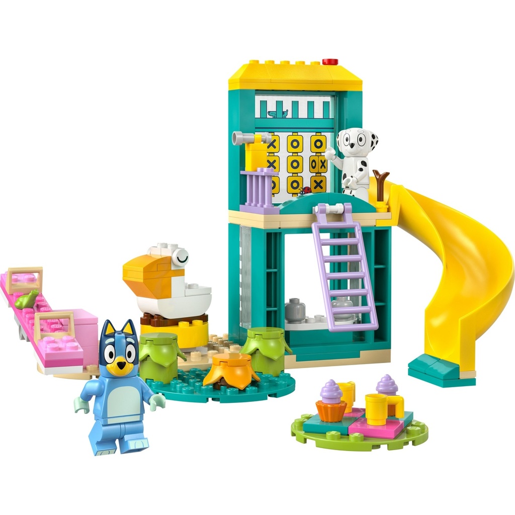 Bluey et Chloé au terrain de jeux Lego Bluey