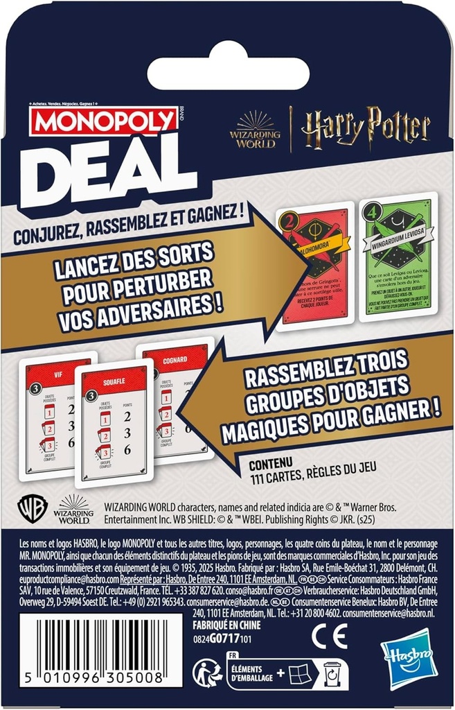 Monopoly Deal Kartenspiel: Harry Potter – Französische Version