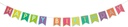 Legami - Birthday Party Decorations Kit 1 Garland 1 Crown 4 Trumpets 5 Balloons Straw for Balloon Inflation