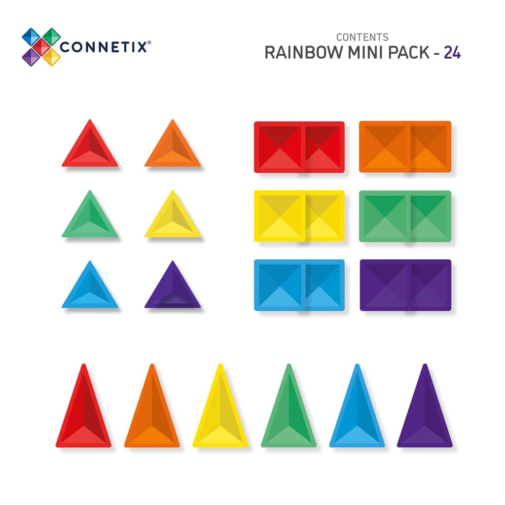 Connetix 24 pcs Rainbow Mini Pack