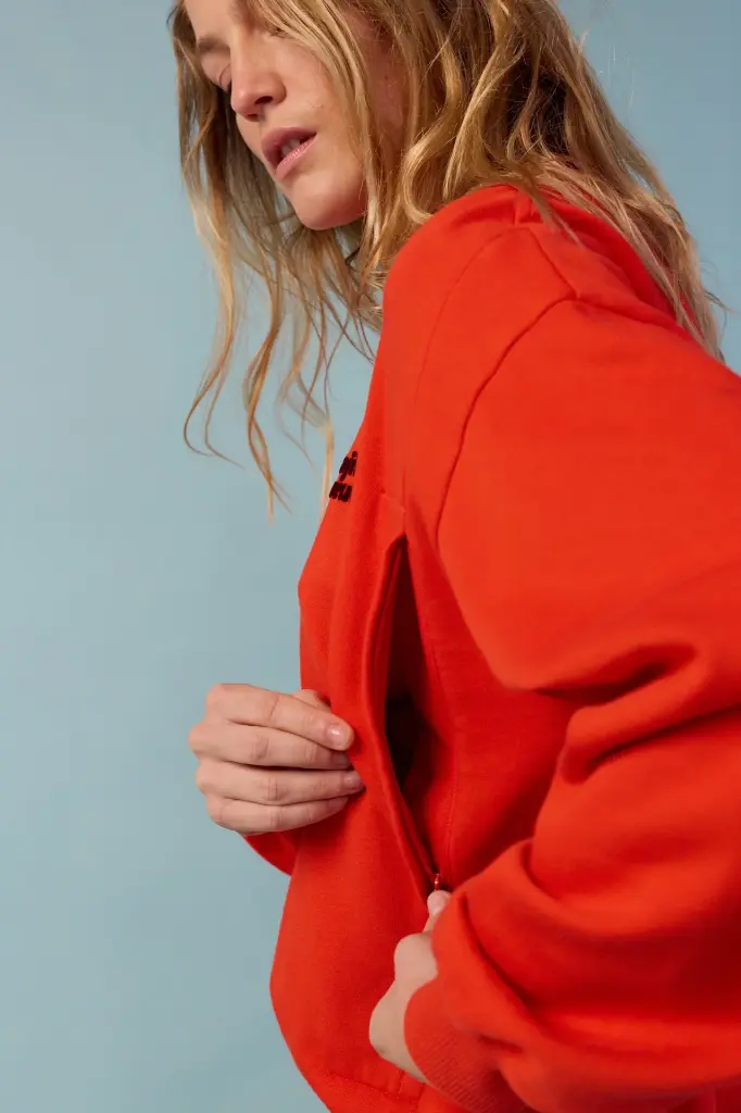 Sweat d'allaitement  P'allaite Rouge Poppy Taille XL Tajinebanane 2.webp