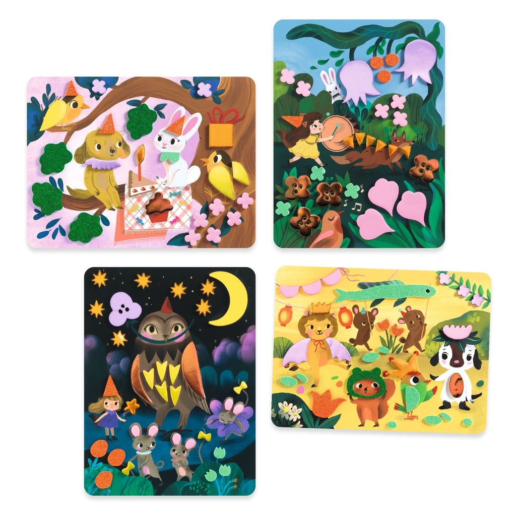 Collage de mousses Fêtes scintillantes