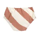 Maillot de bain Couche bébé Rayures Marron Blanc.webp
