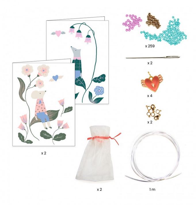 Kit 2 Bracelets Heishi Coeurs 