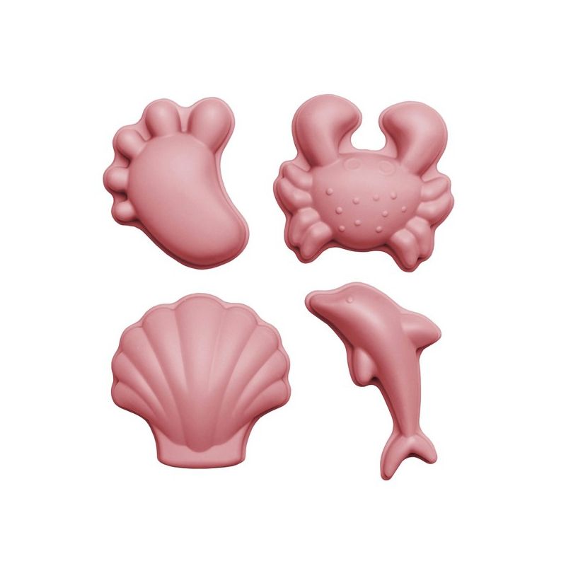 Scrunch Sand Molds - Dusty Rose - Organic & Green Toys for Ages 1 to 4 - Fat Brain Toys