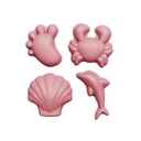 Scrunch Sand Molds - Dusty Rose - Organic & Green Toys for Ages 1 to 4 - Fat Brain Toys