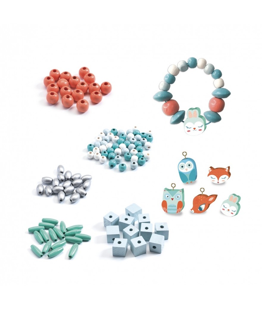 Perles en bois - petits animaux