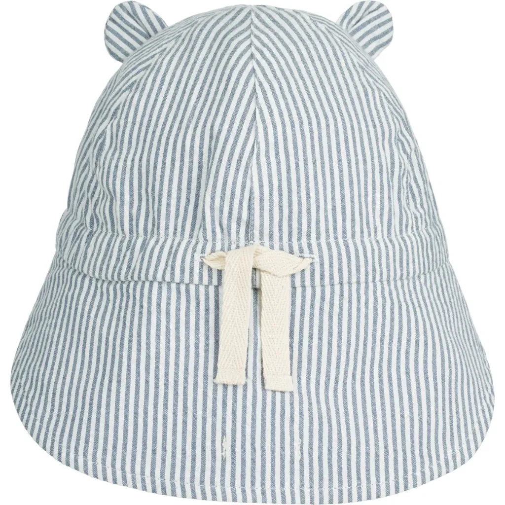 Gorm Reversible Sun Hat Blue wave creme de la creme 0-3 mois Liewood 2.webp