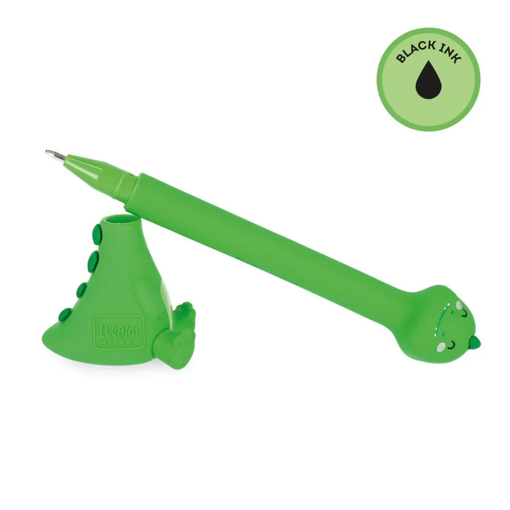 Stylo à Bille Dino avec Base - Stand-Ink Ovation Legami 2.webp