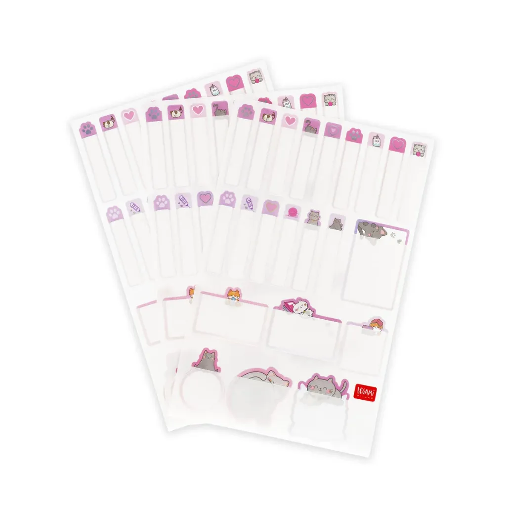Etiquettes adhesives Kitty Legami 3.webp