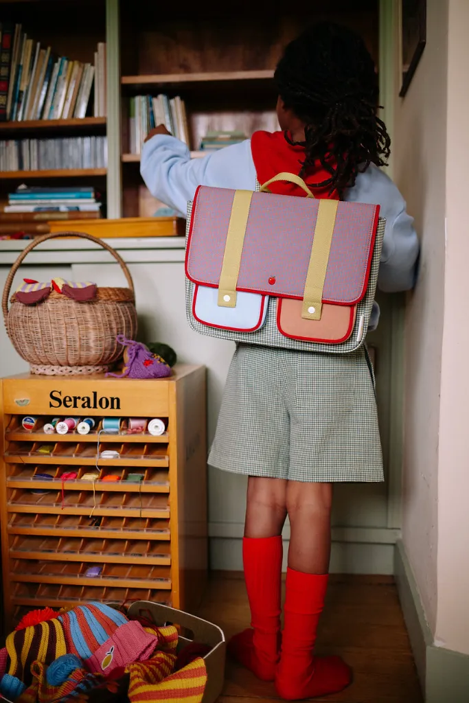 Cartable Gingham Midnigth Sticky Lemon 2.webp