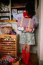 Cartable Gingham Midnigth Sticky Lemon 2.webp