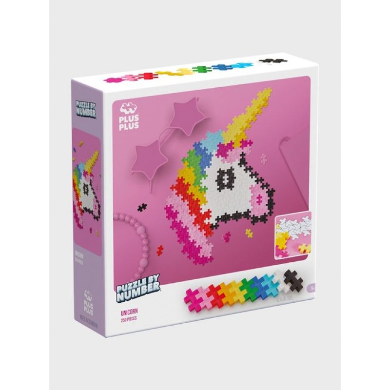 Plus Plus Puzzle by number Unicorn 250 pcs