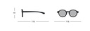 Lunettes de soleil Izipizi Kids+ #d Denim Blue (3-5 ans)