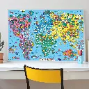 Poster Cherche et trouve Atlas des drapeaux Omy
