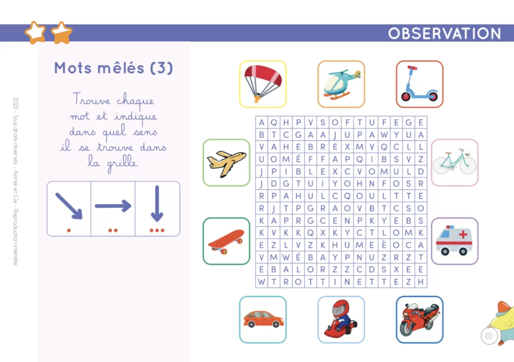 Livret Etoilium - Logique et Concentration de 6 à 11 ans