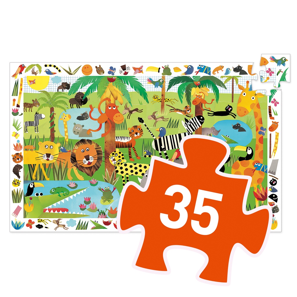 Puzzle d'observation La jungle 35 pcs