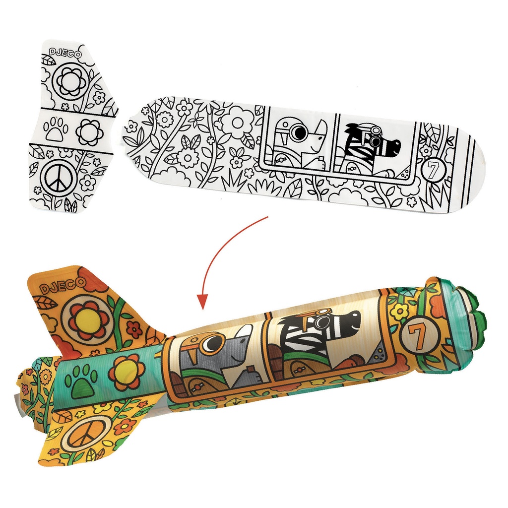 DIY 3 Avions à Colorier Djeco