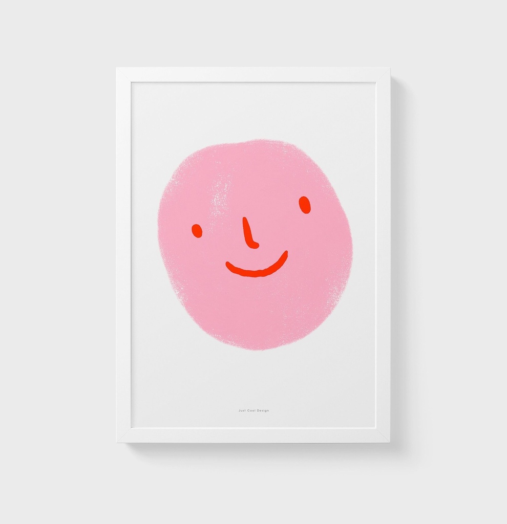 Affiche Emoticone rose A4 - Just Cool Design