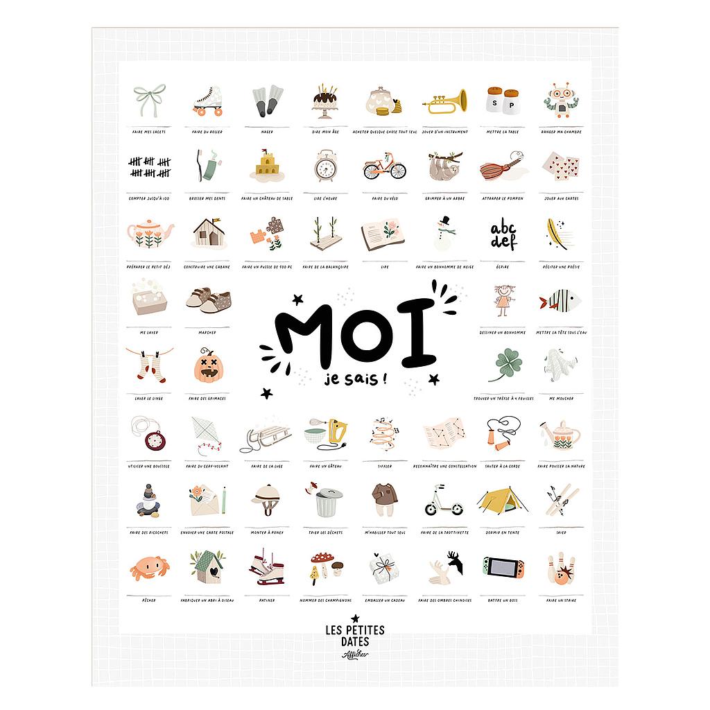 Affiche à dater "Moi je sais" Les Petites dates