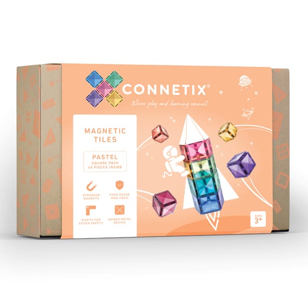 Connetix 40 pcs Pastel Square Pack
