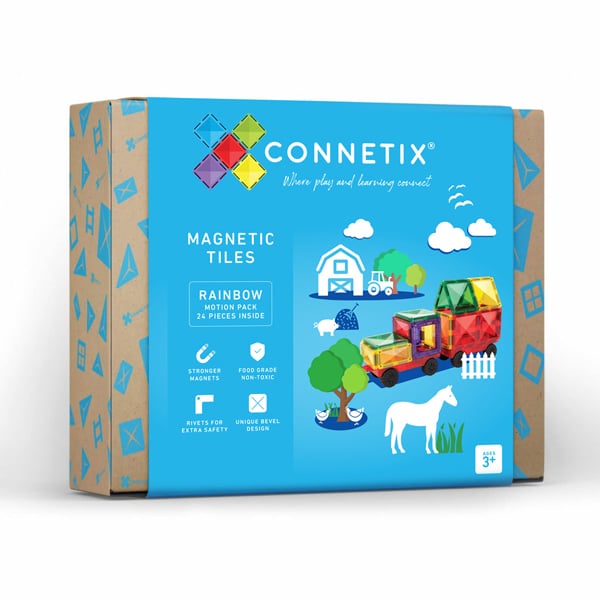 Rainbow Motion Pack 24 pc Connetix