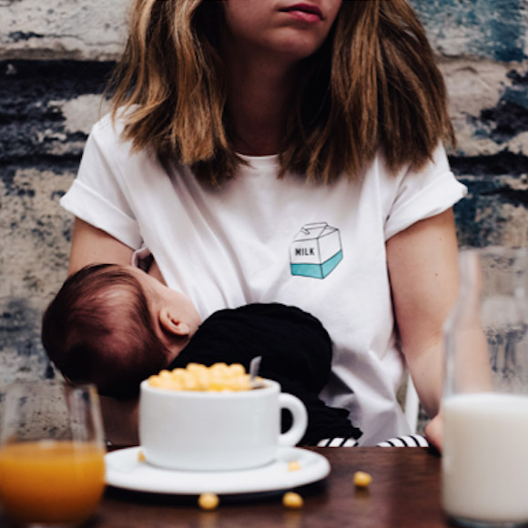 T-Shirt d'allaitement Take Away Milk Taille S Tajinebanane (Zip)