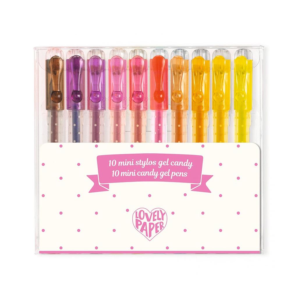 10 Mini Stylos Gel Candy Djeco