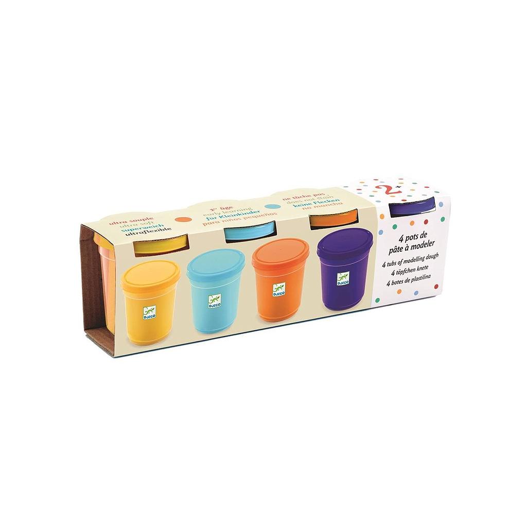 4 pots de pâte à modeler Djeco