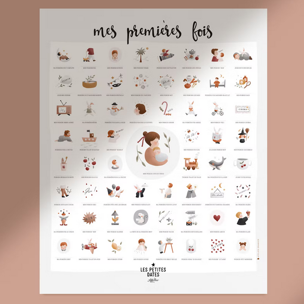 [PD-5223] Affiche "Mes Premières Fois" Atelier Oranger Les Petites Dates