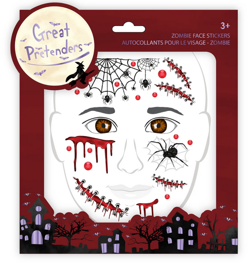 Autocollants pour le visage Zombie