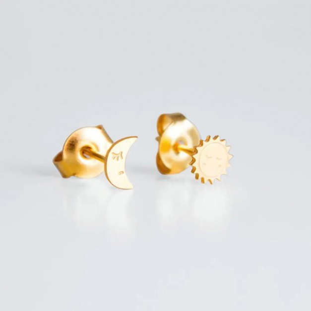 Boucles d'oreilles Lune & Soleil Adorabili 