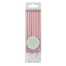 Bougies Metallic rose (16pcs)