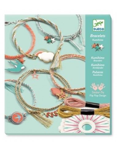 Bracelets Kumihimo à créer Céleste