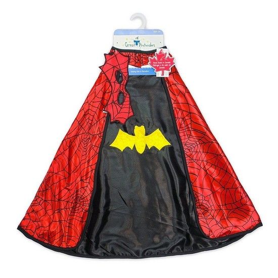 Cape réversible Spiderman-Batman + masque 4-6 ans