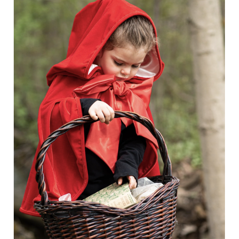 Cape de Petit Cheron rouge avec noeud 4-6 ans