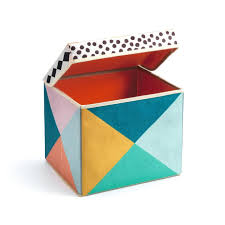 Coffre à jouets siège Géométrie