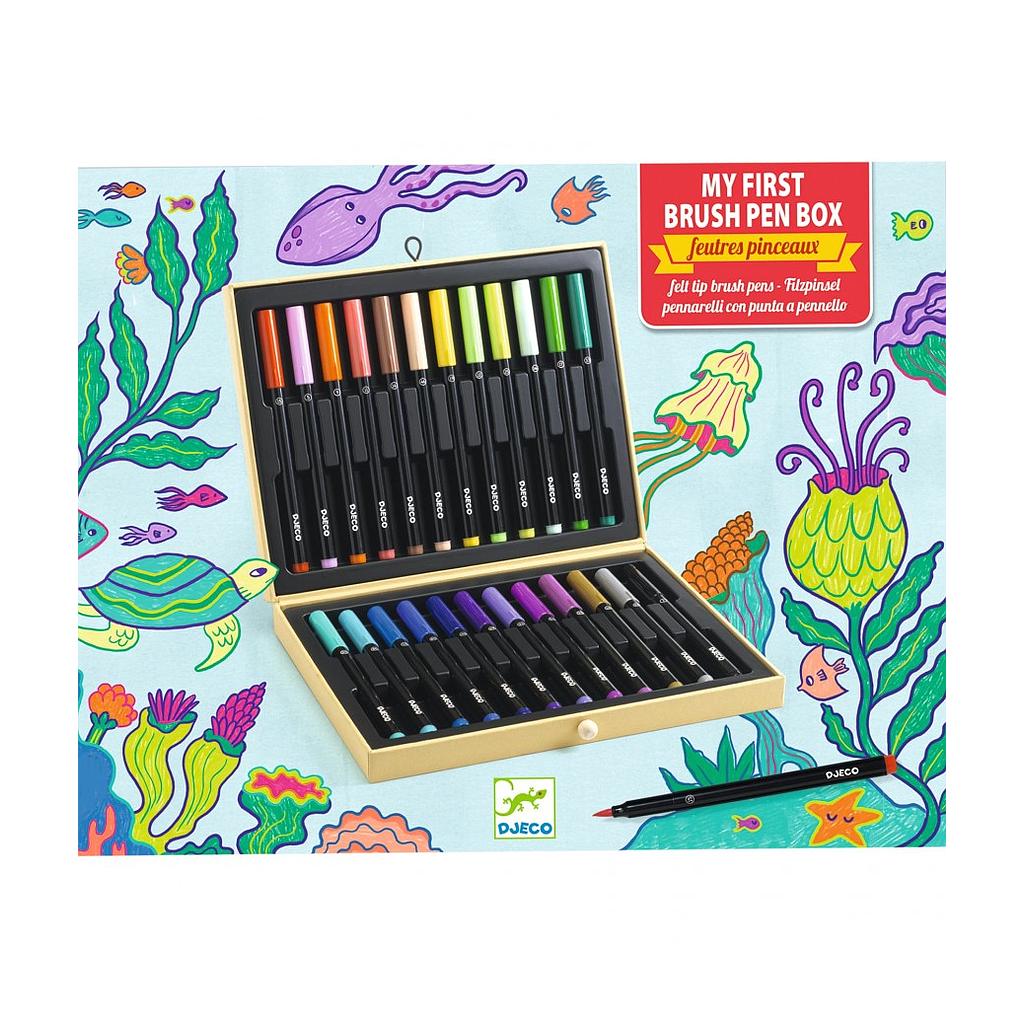 Coffrets Couleurs Mes premiers feutres pinceaux Djeco