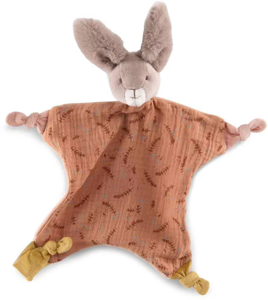Doudou lapin argile Trois petits lapins Moulin Roty
