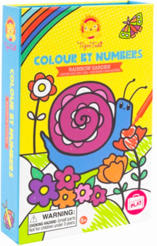 Coloriage numéroté Jardin Arc-en-ciel (Colour by Numbers)