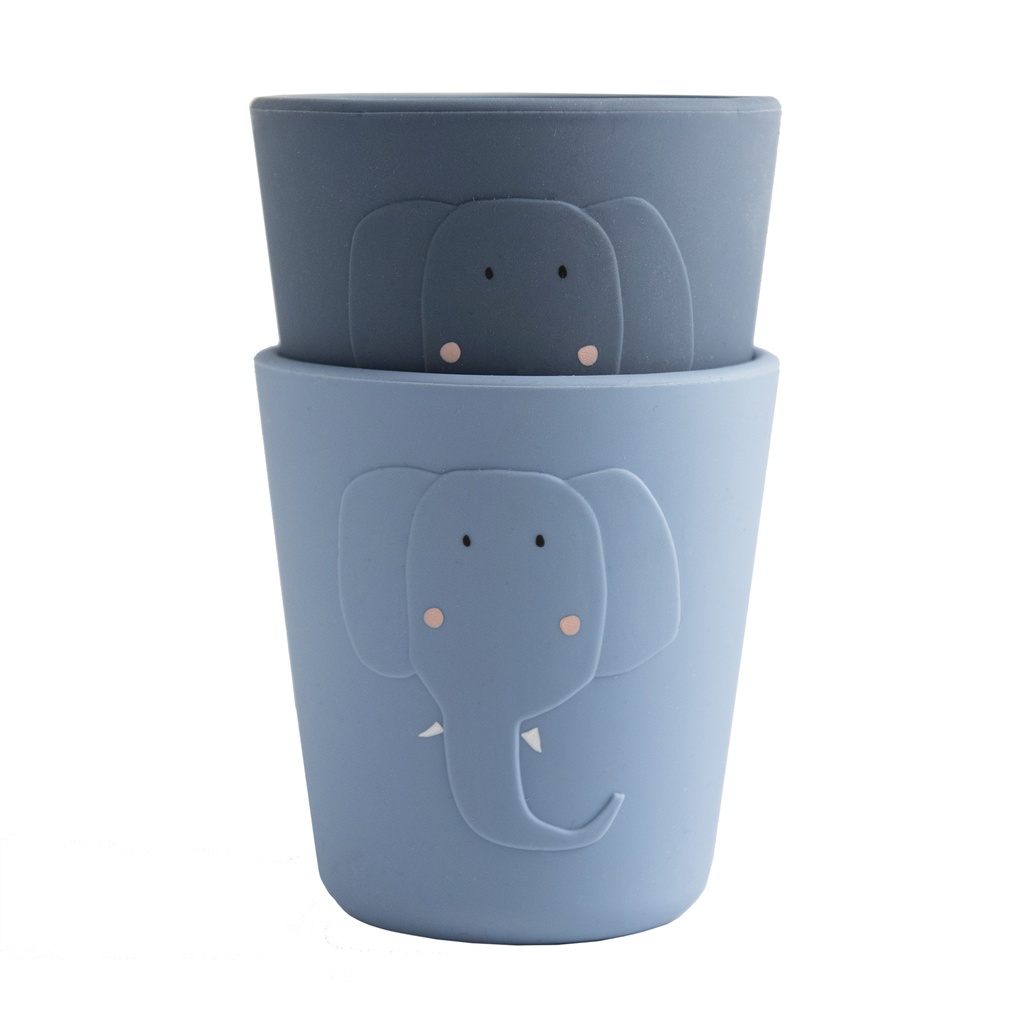 Gobelet en silicone 2 pack Mrs Elephant