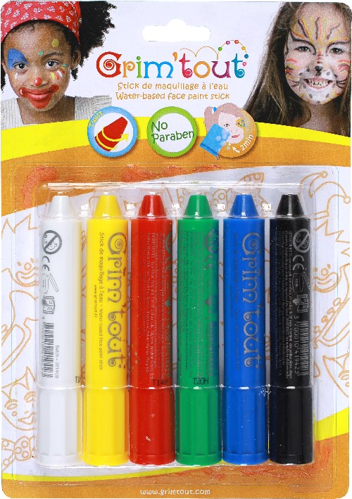 [GR-2325] Grim'tout - 6 Sticks de maquillage à l'eau